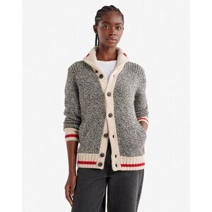 Size M Women’s Roots Wool Heritage Cabin Shawl Cardigan Sweater